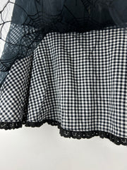Vintage Tripp NYC Black & White Spider Web Gingham Women’s Skirt