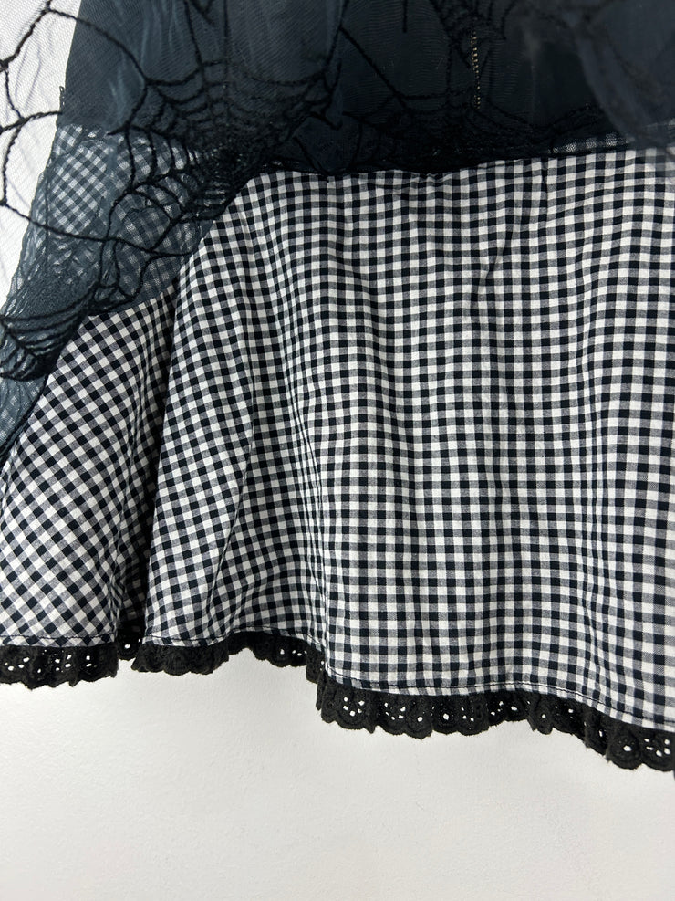Vintage Tripp NYC Black & White Spider Web Gingham Women’s Skirt