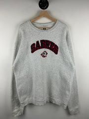 Vintage 90s NHL Buffalo Sabres Embroidered Grey Crewneck