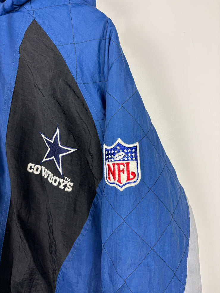 Vintage 90s NFL Starter Dallas Cowboys Blue Hooded Jacket