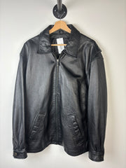 Vintage 90s Wilson Black Leather Cropped Jacket