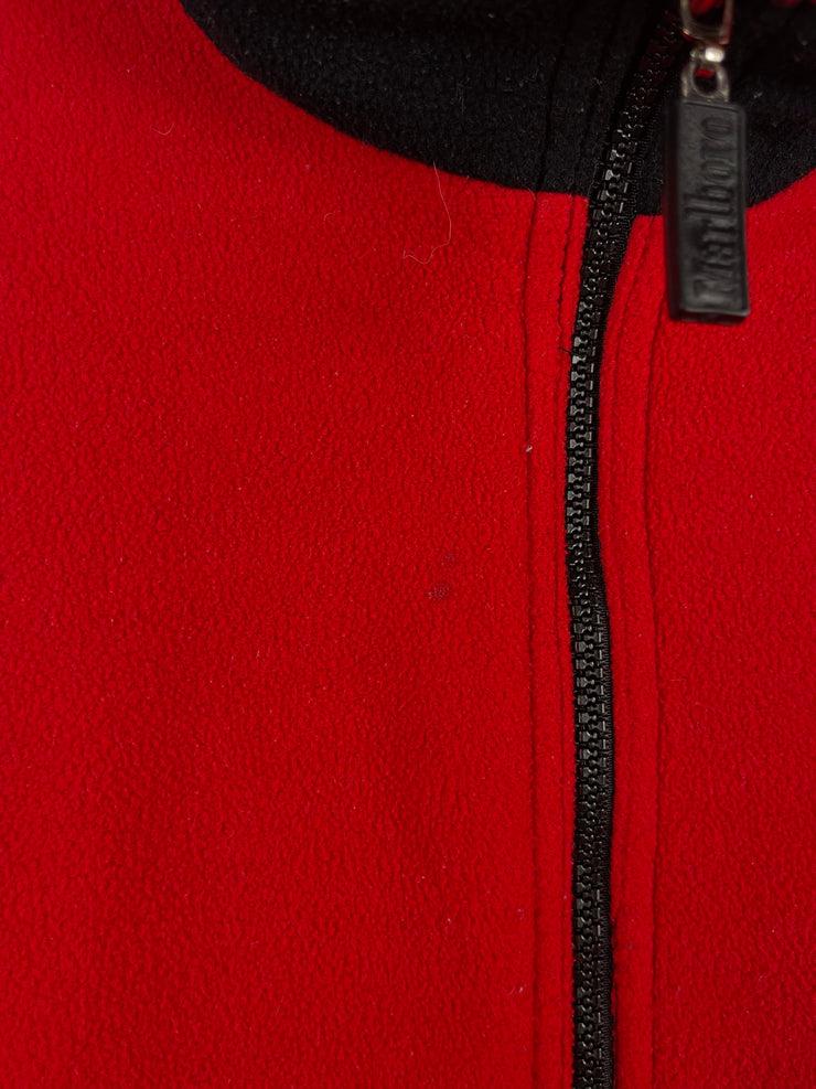 Vintage 90s Marlboro Red & Black Zip Up Fleece