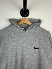 Vintage 90s Nike Mini Swoosh Grey Hoodie