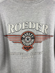 Vintage 90s Harley Davidson Eagle Ohio Grey Pocket Tee