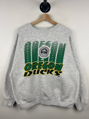 Vintage 90s University Of Oregon Ducks Grey Crewneck
