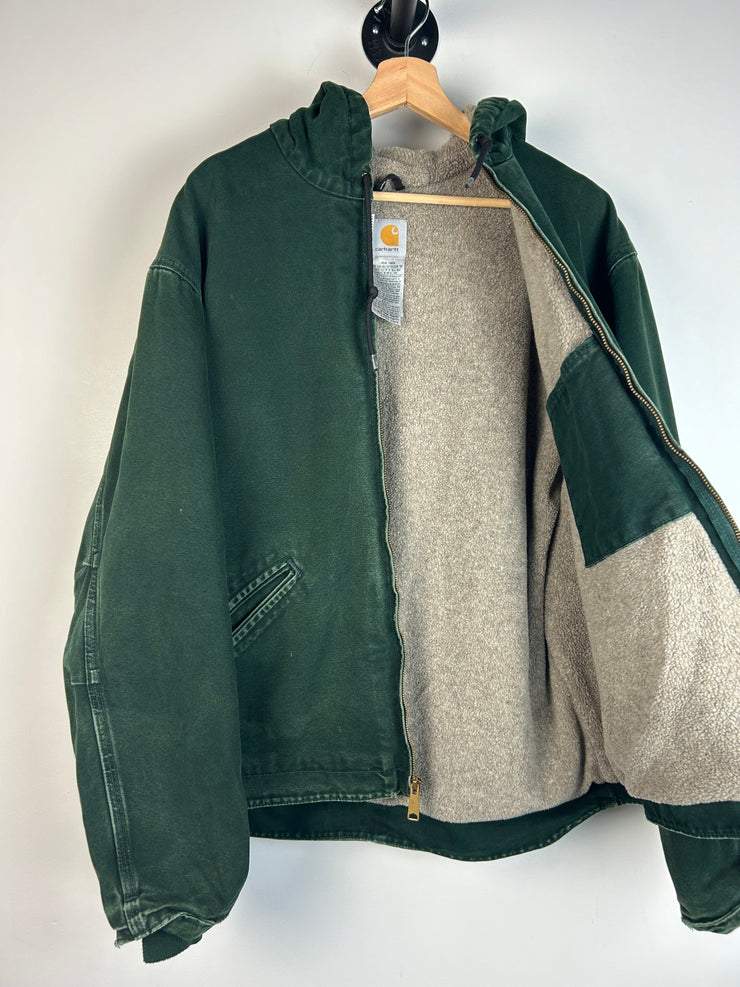 Vintage Carhartt Spruce Green Hooded J141SPC Jacket