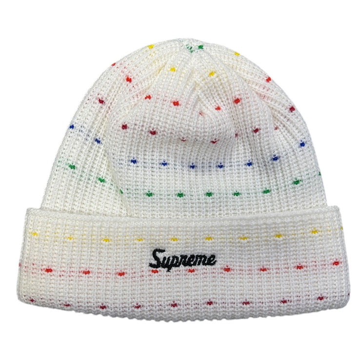 Supreme FW23 Loose Gauge Multi Colour White Beanie