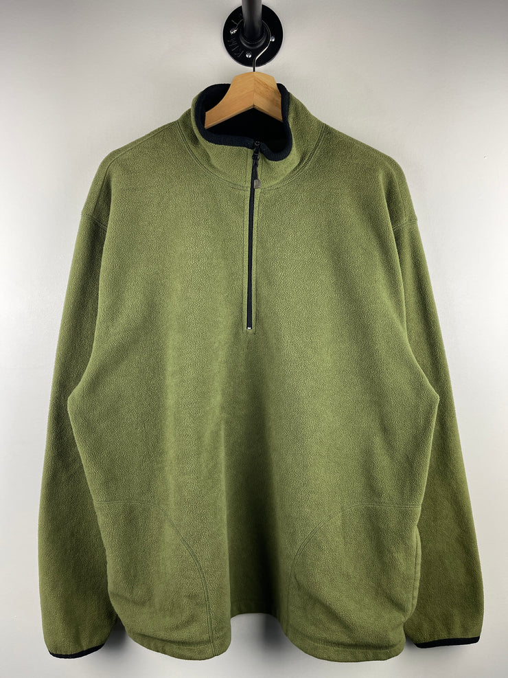 Vintage Old Navy Olive Quarter Zip Fleece Sweater