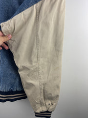 Vintage Route 66 Blue Denim Varsity Jacket