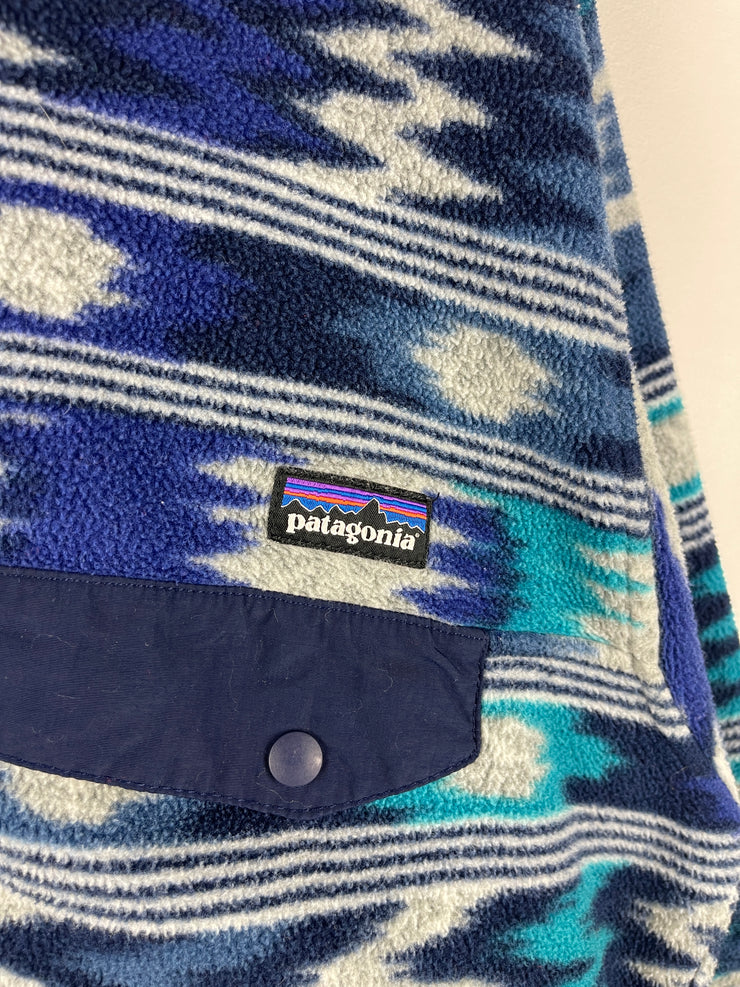 Vintage Patagonia Synchilla Snap T Aztec Blue Fleece Sweater