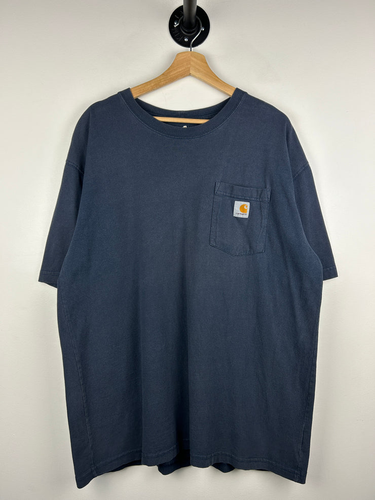Vintage Carhartt Faded Navy Pocket Tee