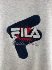 Vintage 90s Fila Biella Italy Embroidered Grey Crewneck