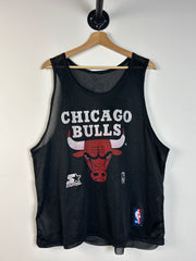 Vintage 90's Starter Chicago Bulls Mesh Black Jersey