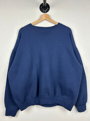 Vintage 90s Hanes Heavyweight Blank Navy Crewneck