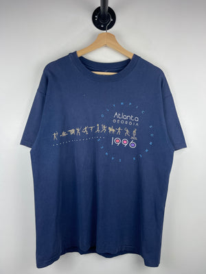 Vintage 90s Atlanta Olympic Games Faded Navy Tee