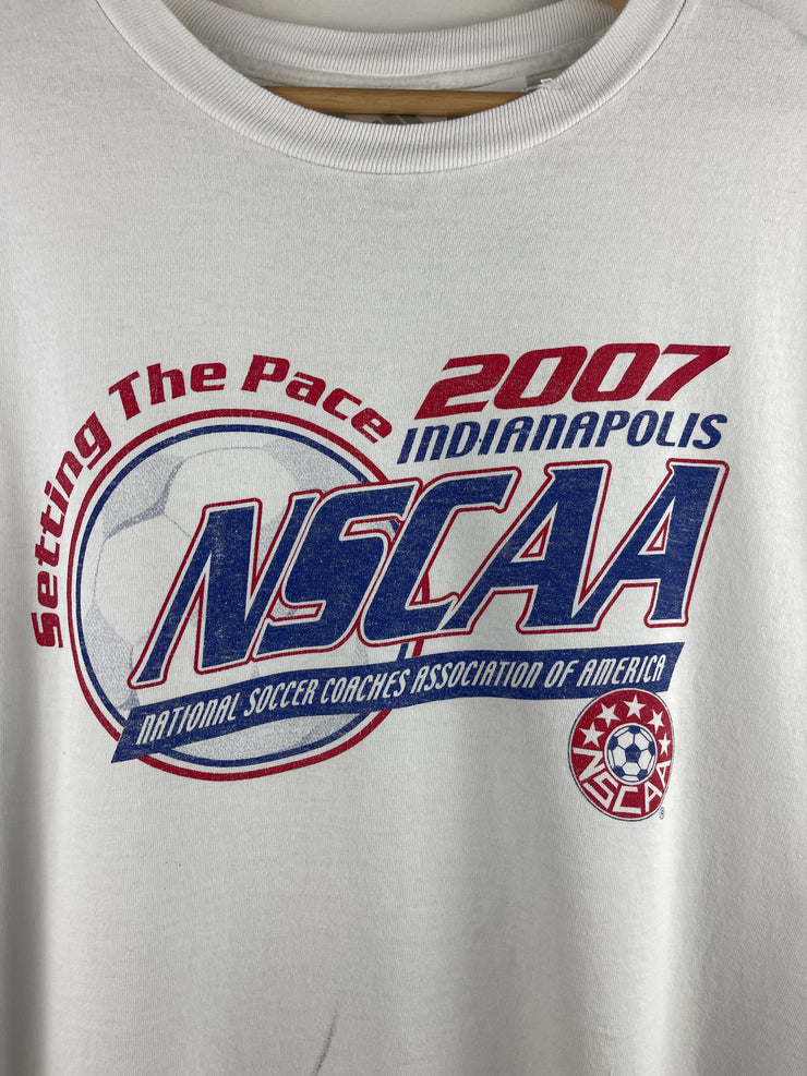 Vintage 2007 Adidas Soccer Indianapolis NSCAA White Tee
