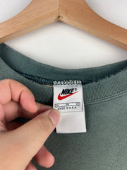 Vintage 90s Nike Mini Swoosh Tonal Green Crewneck