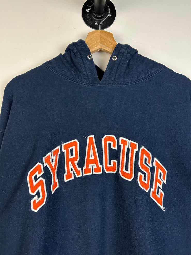 Vintage Y2K Steve & Barrys Syracuse Spellout Navy Hoodie