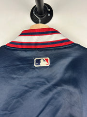 Vintage 90s MLB Starter Diamond Collection Cleveland Indians Navy Satin Varsity Jacket