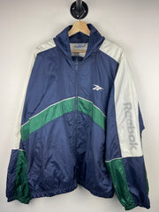 Vintage 90s Reebok Navy & Green Windbreaker