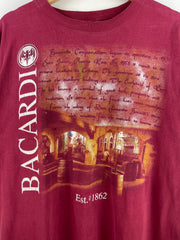 Vintage 90s Bacardi Rum Burgundy Tee