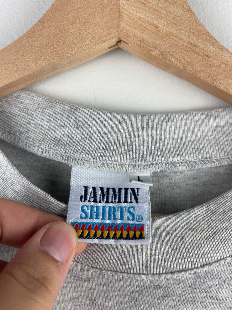 Vintage 90s Hard Rock Café Jamaica Embroidered Grey Tee