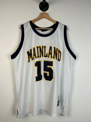 Vintage 90's High School Legends Vince Carter Mainland White Basketball Jersey