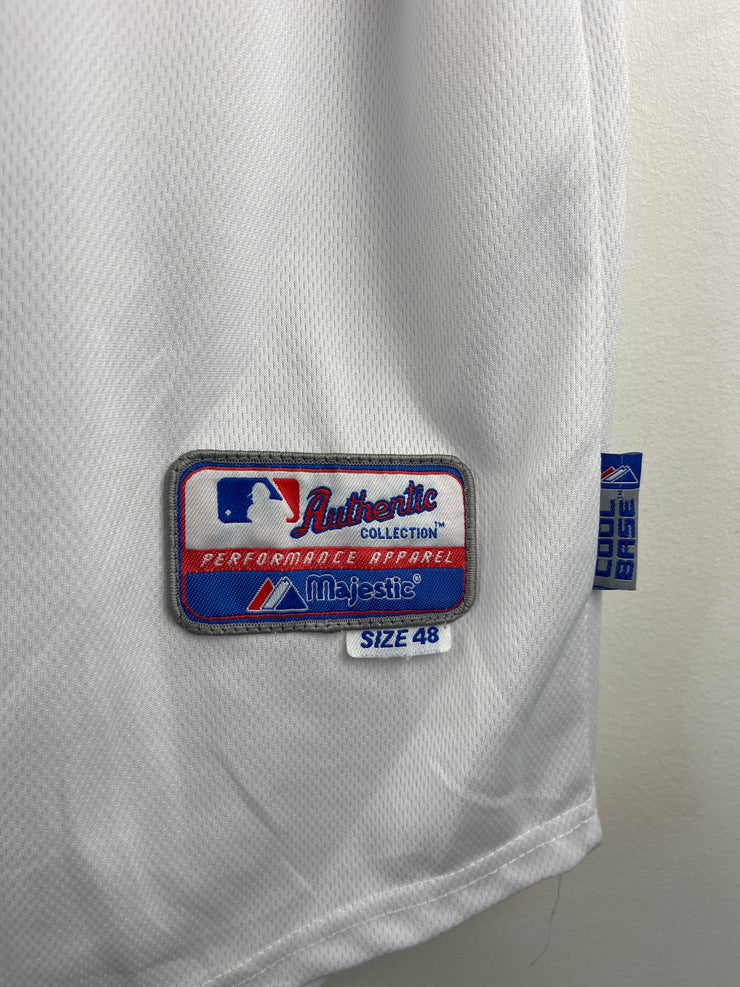 Vintage 2010 MLB Majestic Milwaukee Brewers Fielder 40th Anniversary White Baseball Jersey