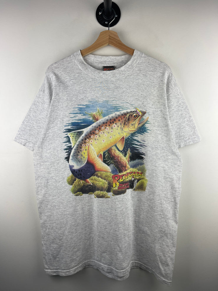 Vintage 90s Renegade Fishing Grey Tee