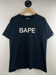 Bape Spellout Pink Camo Box Black Tee
