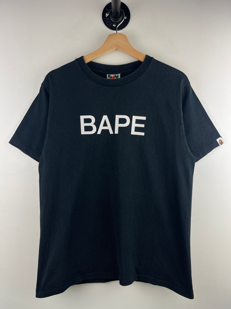 Bape Spellout Pink Camo Box Black Tee