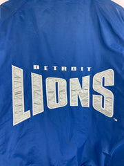 Vintage 90s NFL Logo 7 Detroit Lions Blue & Grey Jacket