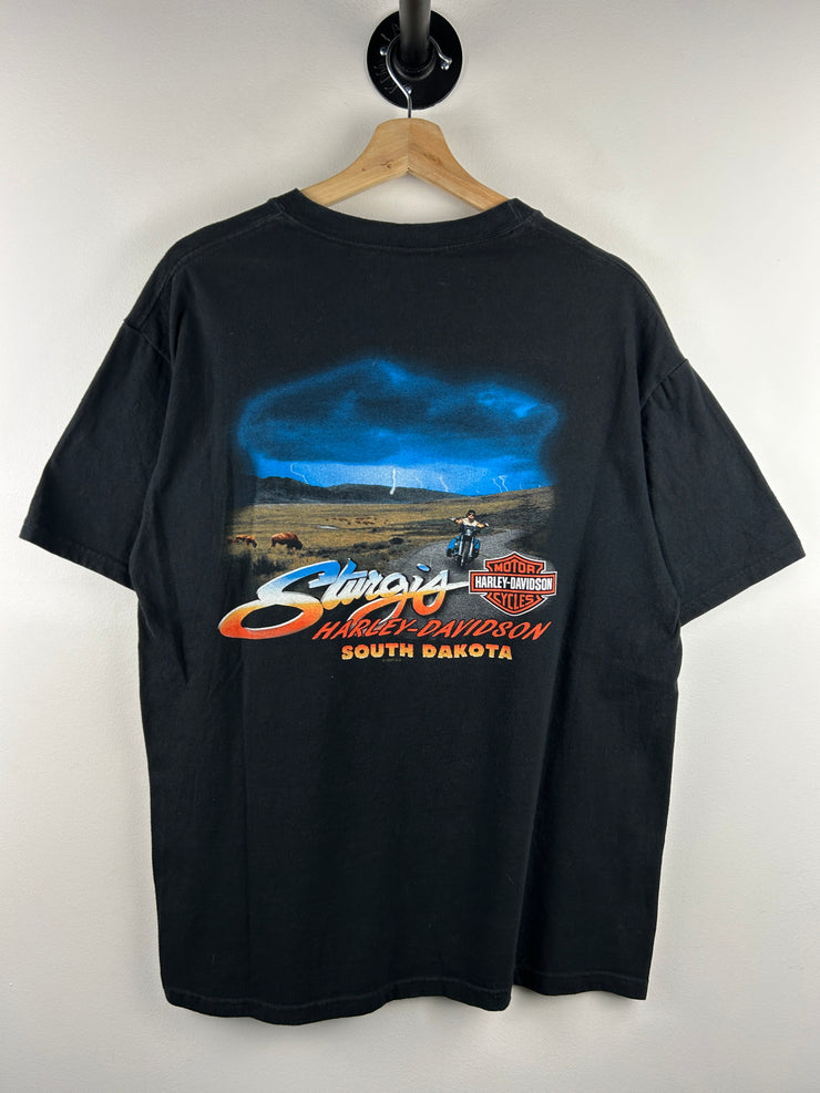Vintage Harley Davidson South Dakota Black Tee