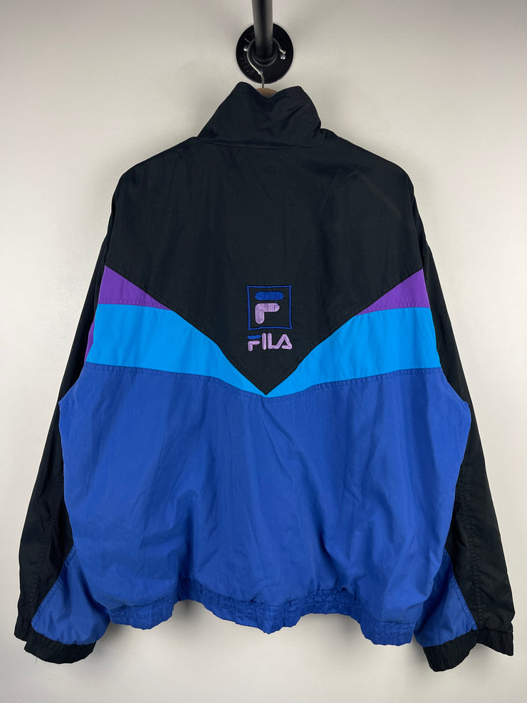 Vintage 90s Fila Blue & Black Windbreaker
