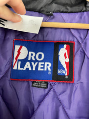 Vintage 90s NBA Pro Player Phoenix Suns Purple & Black Insulated Hooded Jacket