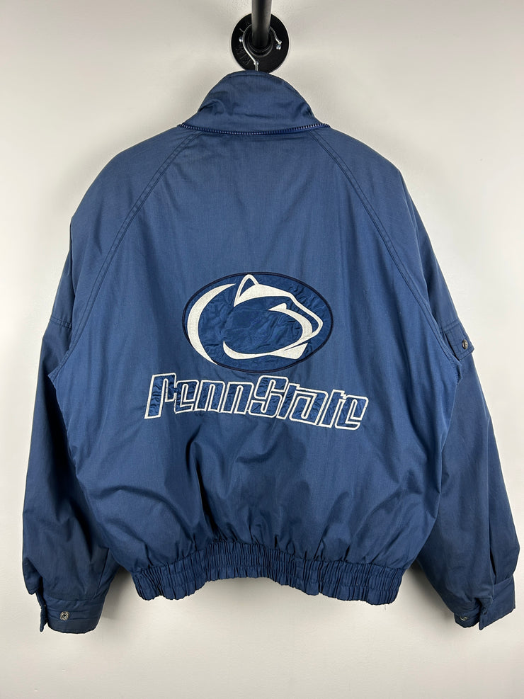 Vintage 90s Pro Player Penn State Nittany Lions Navy Insulated Bomber Jacket