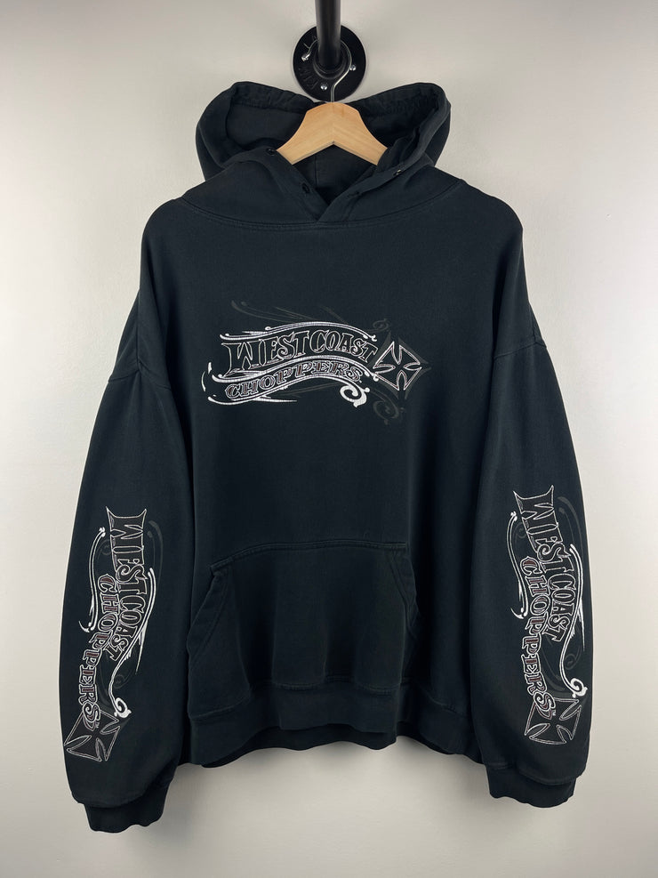 Vintage West Coast Choppers Motorcycle Black Hoodie