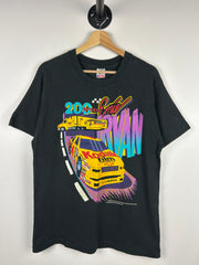 Vintage 90s Nascar Ernie Irvan Kodak Film Black Tee