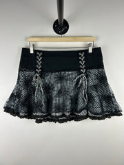 Vintage Tripp NYC Black & White Spider Web Gingham Women’s Skirt