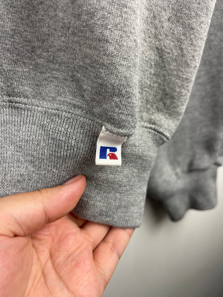 Vintage 90s Russell Athletic Blank Grey Crewneck
