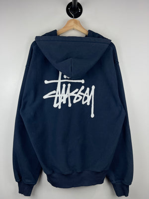 Stussy Stock Navy Zip Up Hoodie