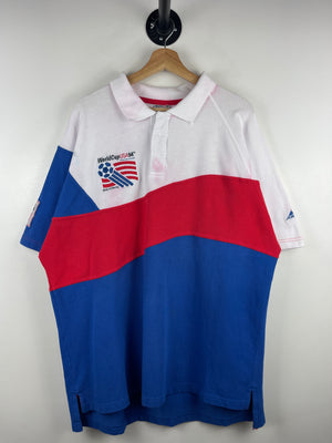 Vintage 90s Apex One World Cup Soccer Polo Shirt