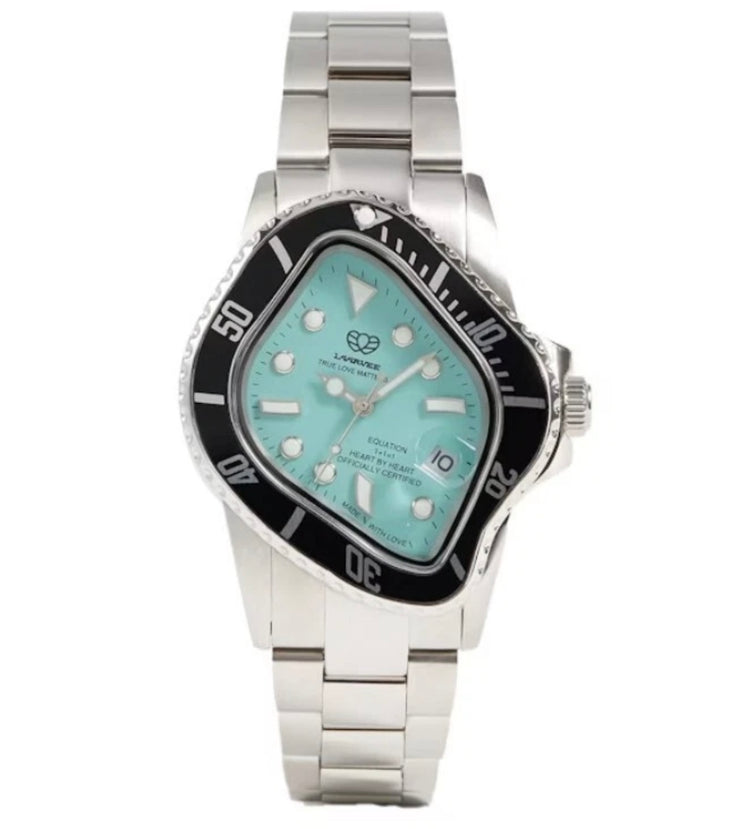 Kith x Laarvee Crash Watch PEA001 Turquoise Dial Black Bezel Silver Precision