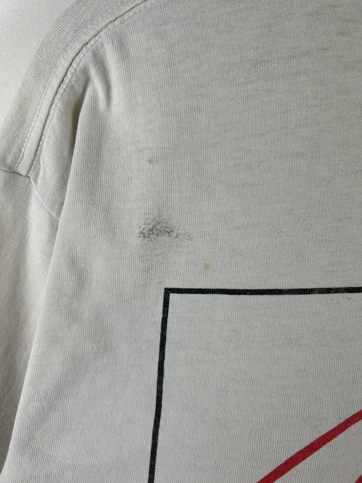 Vintage 90s MLB Logo 7 Cincinnati Red White Tee