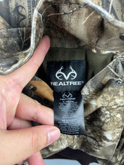 Vintage Real Tree Camo & Beige Reversible Hooded Work Jacket