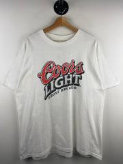 Vintage Coors Light Frost Brewed Beer White Tee