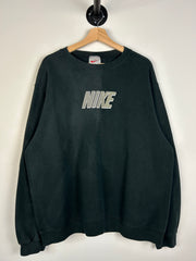 Vintage 90's Nike Spellout Black Crewneck