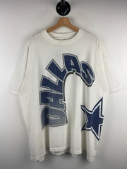 Vintage 90s NFL Dallas Cowboys Big Spellout White Tee