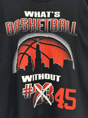 Vintage 90's Chicago Bulls What's Basketball Without 45 Black Salem Tee