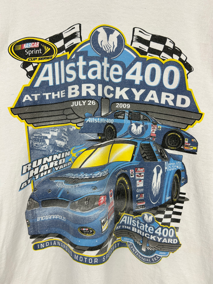 Vintage Nascar All State 400 White Tee